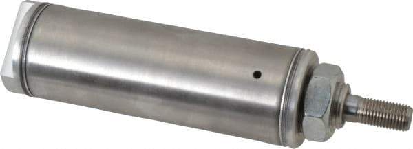 Norgren - 2" Stroke x 1-1/2" Bore Single Acting Air Cylinder - 1/8 Port, 7/16-20 Rod Thread - Exact Industrial Supply