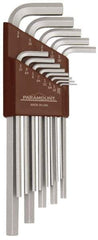 Paramount - 13 Piece L-Key Hex Key Set - Hex Range 0.05 to 3/8", 7-1/4" OAL, Steel - Exact Industrial Supply