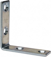 Value Collection - 2" Long x 0.620" Wide, Steel, Corner Brace - Zinc Plated - Exact Industrial Supply