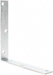 Value Collection - 8" Long x 1-1/4" Wide, Steel, Corner Brace - Zinc Plated - Exact Industrial Supply