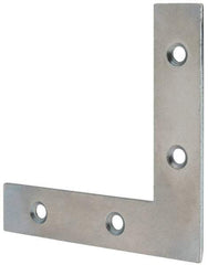 Value Collection - 3" Long x 0.620" Wide, Steel, Corner Brace - Zinc Plated - Exact Industrial Supply