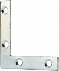 Value Collection - 2" Long x 0.370" Wide, Steel, Corner Brace - Zinc Plated - Exact Industrial Supply