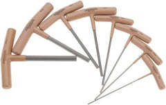 Paramount - 8 Piece T-Handle Hex Key Set - Hex Range 2 to 10mm, 6" OAL, Steel - Exact Industrial Supply