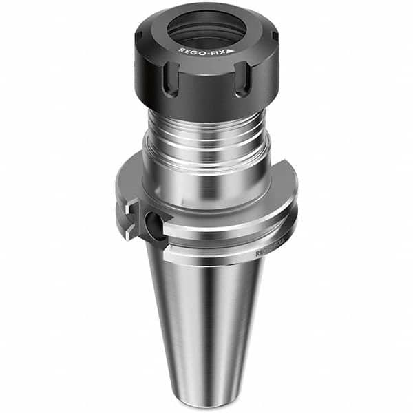 Collet Chuck: 1 to 13 mm Capacity, ER Collet, Taper Shank 4″ Projection, 0.0001″ TIR, Balanced to 25,000 RPM, Through Coolant