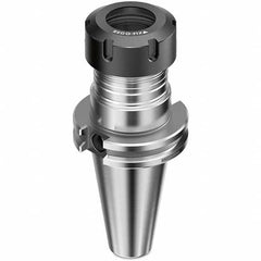 Collet Chuck: 0.5 to 10 mm Capacity, ER Collet, Taper Shank 3″ Projection, 0.0001″ TIR, Balanced to 25,000 RPM, Through Coolant