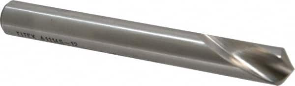 Walter-Titex - 12mm Body Diam, 120°, 102mm OAL, Cobalt Spotting Drill - Exact Industrial Supply