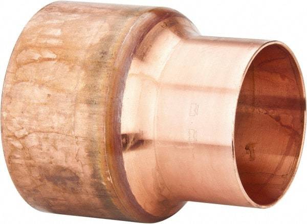 Mueller Industries - 4 x 3" Wrot Copper Pipe Reducer Coupling - C x C, Solder Joint - Exact Industrial Supply