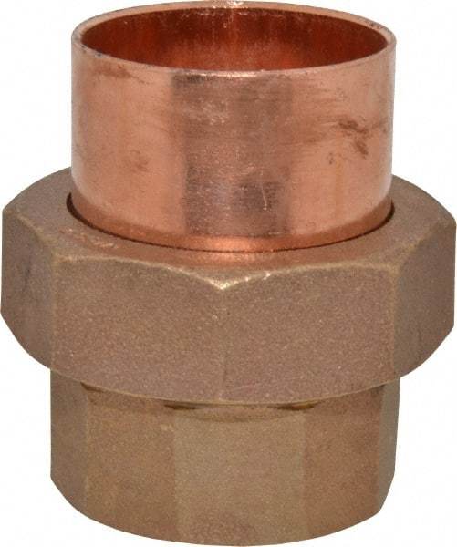 Mueller Industries - 2" Wrot Copper Pipe Union - C x C, Solder Joint - Exact Industrial Supply