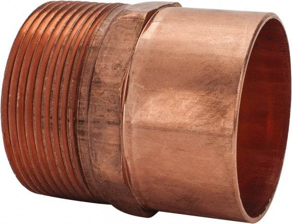 Mueller Industries - 2-1/2" Wrot Copper Pipe Adapter - C X M, Solder Joint - Exact Industrial Supply
