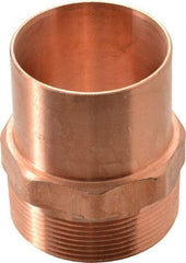 Mueller Industries - 2" Wrot Copper Pipe Adapter - FTG x M, Solder Joint - Exact Industrial Supply