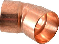 Mueller Industries - 3" Wrot Copper Pipe 45° Elbow - C x C, Solder Joint - Exact Industrial Supply