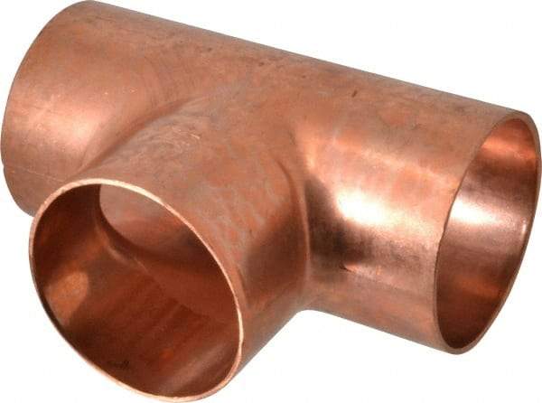 Mueller Industries - 2-1/2" Wrot Copper Pipe Tee - C x C x C, Solder Joint - Exact Industrial Supply