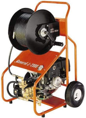 General Pipe Cleaners - Gas Jet Battery Drain Cleaning Machine - For 3" to 8" Pipe, 200' Cable - Exact Industrial Supply