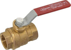 Legend Valve - 3/4" Pipe, Full Port, Brass Standard Ball Valve - Inline - One Way Flow, FNPT x FNPT Ends, Lever Handle, 600 WOG, 150 WSP - Exact Industrial Supply
