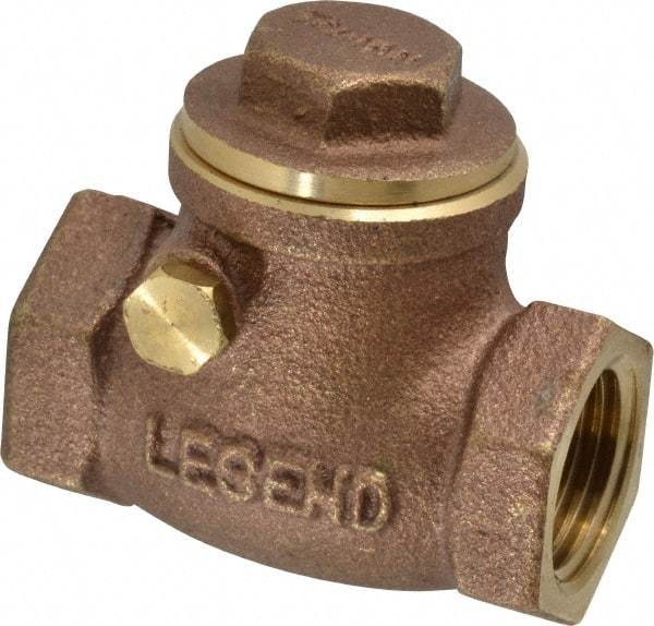 Legend Valve - 1/2" Brass Check Valve - Inline, FNPT x FNPT, 200 WOG - Exact Industrial Supply