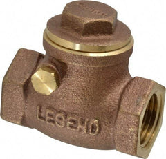 Legend Valve - 1/2" Brass Check Valve - Inline, FNPT x FNPT, 200 WOG - Exact Industrial Supply