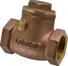 Legend Valve - 3/4" Brass Check Valve - Inline, FNPT x FNPT, 200 WOG - Exact Industrial Supply