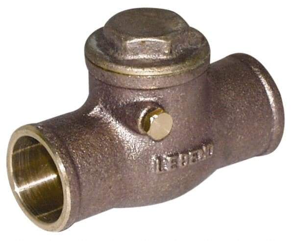 Legend Valve - 2-1/2" Brass Check Valve - Soldered x Soldered, 200 WOG - Exact Industrial Supply