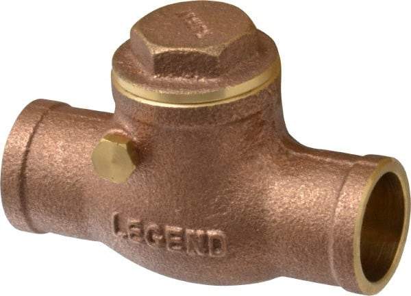 Legend Valve - 3/4" Brass Check Valve - Soldered x Soldered, 200 WOG - Exact Industrial Supply