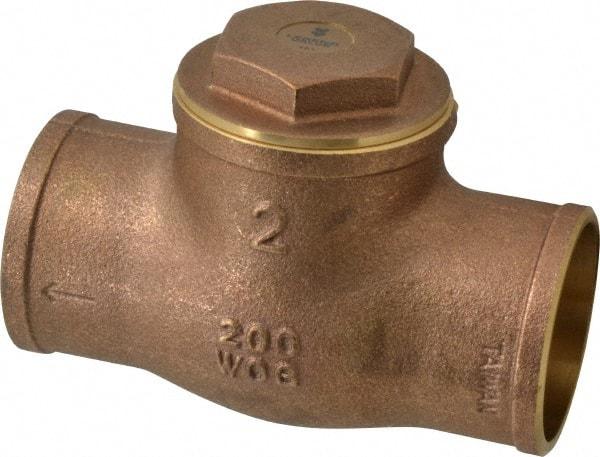 Legend Valve - 2" Brass Check Valve - Soldered x Soldered, 200 WOG - Exact Industrial Supply