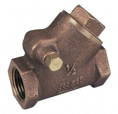 Legend Valve - 1/2" Bronze Check Valve - Y-Pattern, FNPT x FNPT, 300 WOG - Exact Industrial Supply