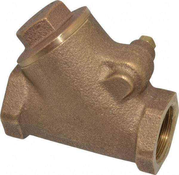 Legend Valve - 3/4" Bronze Check Valve - Y-Pattern, FNPT x FNPT, 300 WOG - Exact Industrial Supply