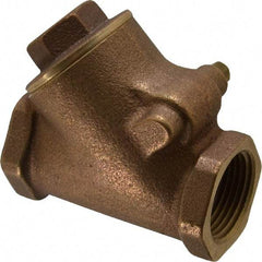 Legend Valve - 1" Bronze Check Valve - Y-Pattern, FNPT x FNPT, 300 WOG - Exact Industrial Supply