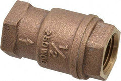 Legend Valve - 1/2" Bronze Check Valve - Inline, FNPT x FNPT, 250 WOG - Exact Industrial Supply