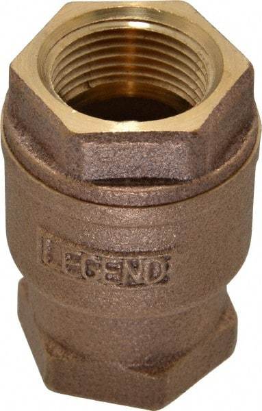 Legend Valve - 3/4" Bronze Check Valve - Inline, FNPT x FNPT, 250 WOG - Exact Industrial Supply