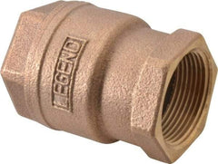 Legend Valve - 1-1/4" Bronze Check Valve - Inline, FNPT x FNPT, 250 WOG - Exact Industrial Supply