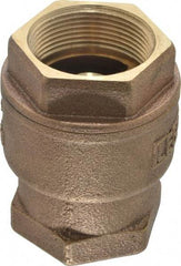 Legend Valve - 1-1/2" Bronze Check Valve - Inline, FNPT x FNPT, 250 WOG - Exact Industrial Supply