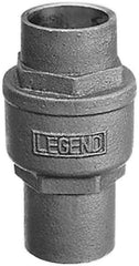 Legend Valve - 1-1/4" Bronze Check Valve - Inline, Soldered x Soldered, 250 WOG - Exact Industrial Supply