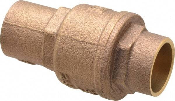 Legend Valve - 3/4" Bronze Check Valve - Inline, Soldered x Soldered, 250 WOG - Exact Industrial Supply