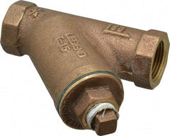 Legend Valve - 3/4" Pipe, FNPT Ends, Bronze Y-Strainer - 300 psi WOG Rating, 150 psi WSP Rating - Exact Industrial Supply