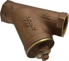 Legend Valve - 1-1/2" Pipe, FNPT Ends, Bronze Y-Strainer - 300 psi WOG Rating, 150 psi WSP Rating - Exact Industrial Supply
