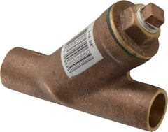Legend Valve - 3/4" Pipe, Solder Ends, Bronze Y-Strainer - 300 psi WOG Rating, 150 psi WSP Rating - Exact Industrial Supply