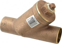 Legend Valve - 1-1/2" Pipe, Solder Ends, Bronze Y-Strainer - 300 psi WOG Rating, 150 psi WSP Rating - Exact Industrial Supply