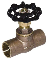 Legend Valve - 3/4" Pipe, 125 psi WOG Rating, Lead Free Brass, Stop Valve - Handwheel Handle, FNPT x FNPT End Connections - Exact Industrial Supply