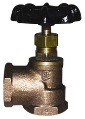 Legend Valve - 1/2" Pipe, 125 psi WOG Rating, Lead Free Brass Angle, Stop Valve - Handwheel Handle, FNPT x FNPT End Connections - Exact Industrial Supply