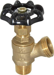Legend Valve - 1/2 Inch Pipe, Brass, MNPT x GHT End Connection, Boiler Drain Valve - 125 psi WOG Rating, Handwheel Handle - Exact Industrial Supply