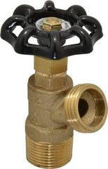 Legend Valve - 3/4 Inch Pipe, Brass, MNPT x GHT End Connection, Boiler Drain Valve - 125 psi WOG Rating, Handwheel Handle - Exact Industrial Supply