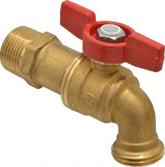 Legend Valve - 3/4 Inch Pipe, 125 psi WOG Rating, Brass Hose Bibb, Stop Valve - Exact Industrial Supply
