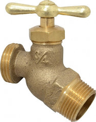 Legend Valve - 3/4" Pipe, 125 psi WOG Rating, Brass Hose Bibb, Stop Valve - Exact Industrial Supply