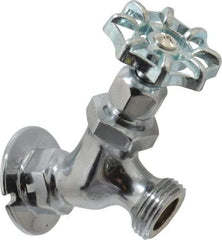 Legend Valve - 1/2" Pipe, Chrome Plated Brass Sillcock - Handwheel Handle, FNPT x GHT End Connections, 125 psi WOG Rating - Exact Industrial Supply
