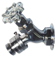 Legend Valve - 1/2" Pipe, Chrome Plated Brass Sillcock with Vacuum Breaker - Handwheel Handle, FNPT x GHT End Connections, 125 psi WOG Rating - Exact Industrial Supply
