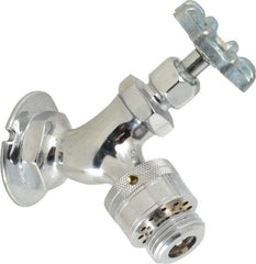 Legend Valve - 3/4" Pipe, Chrome Plated Brass Sillcock with Vacuum Breaker - Handwheel Handle, FNPT x GHT End Connections, 125 psi WOG Rating - Exact Industrial Supply