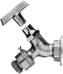 Legend Valve - 3/4" Pipe, Chrome Plated Brass Sillcock with Vacuum Breaker - Loosekey Handle, FNPT x GHT End Connections, 125 psi WOG Rating - Exact Industrial Supply