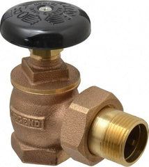 Legend Valve - 1" Pipe, 60 psi WOG Rating, FNPT x Male Union End Connections, Handwheel Steam Angle Radiator Valve - 15 psi Steam Pressure Rating, Bronze - Exact Industrial Supply