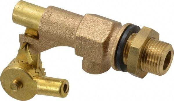 Legend Valve - 3/8" Pipe, Bronze, Mechanical Float Valve - 125 psi, MPT x Plain End Connections - Exact Industrial Supply