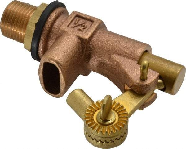 Legend Valve - 1/2" Pipe, Bronze, Mechanical Float Valve - 125 psi, MPT x Plain End Connections - Exact Industrial Supply